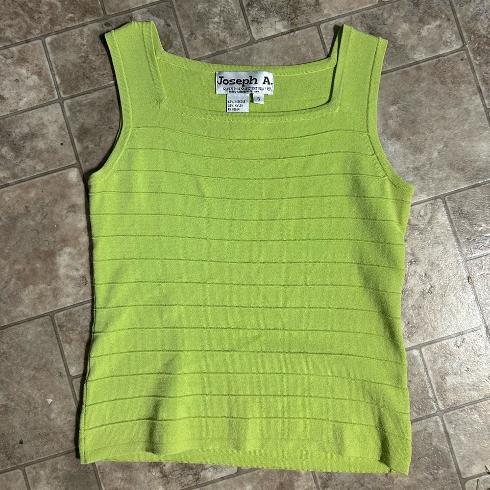 Vintage Joseph A. lime Green Camisole Tank